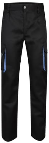 VELILLA Herren 103004;pantalón Bicolor Multibolsillos Hose, Schwarz Und Himmelblau, 52 EU