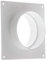 Ø 100mm Raccordo per Tubi di Ventilazione - Flangia da Parete - Plastica PVC