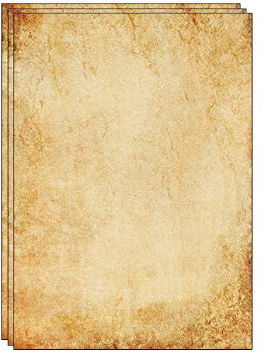 80 x umweltfreundliches Recycling-Papier im Vintage-Design, DIN A4. Ideal für Einladungen und Briefe.