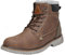 Mishansha Scarponcino Uomo Donna Stivaletti Invernale Impermeabili Stivali Piatti Scarpe da Neve con Calda Foderata - Comode Leggeri Antiscivolo, Bruna Marrone, 40 EU