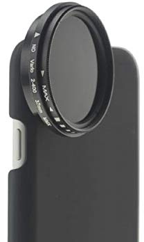 System-S ND Filter 37 mm Neutraldichtefilter Graufilter einstellbar Hülle für Galaxy S8+