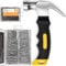 INCLY 620 PCS Small Nails for Pictures Hanging Assortment Kit with 8oz Small Yellow Hammer, Mini Hammer Set with Hardware Nails Assorted Set 310 Wall Nails & 310 Finish Nails for Installing with Case