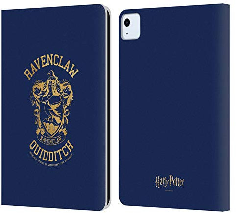 Head Case Designs Offizielle Harry Potter Ravenclaw Quidditch Deathly Hallows X Leder Brieftaschen Handyhülle Hülle Huelle kompatibel mit Apple iPad Air 2020/2022