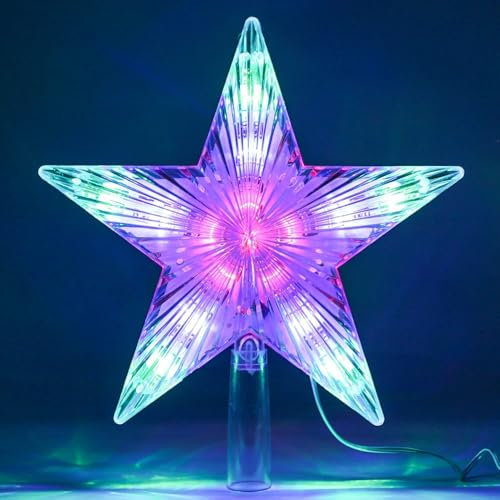 Christbaumspitze Stern,Weihnachtsbaumspitze Beleuchtet,Weihnachtsbaum Stern Spitze,Tannenbaumspitze Stern,Weihnachtsbaumspitzen,Weihnachtsbaum Stern Beleuchtet,Weihnachtsbaumspitze Dekoration