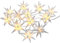 3D Stern Lichterkette mit Timer 550 cm - Batterie Betrieben - Lichterkette mit 10 beleuchteten 3D Sternen - Weihnachts Lichterkette Fenster Dekoration kabellos für Innen und Außen