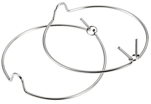 sourcing map MR16 Lampe Haltefeder Klipp Ring 57x50mm Manganstahl Rund Klipp Lampenfassung Packung von 10