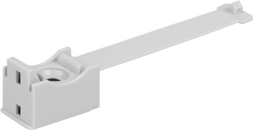 Collier double diamètre Click avec embase pour fixation de tube IRL - Ø16 et 20 mm - Gris