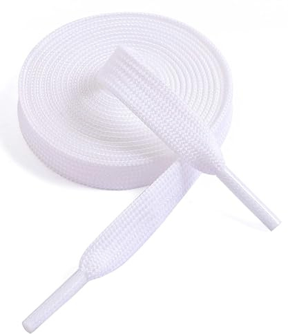 VSUDO Shoe Laces for Trainers, 5/16 Fine Weave Flat Shoelace for Sneaker | Fine Weave Men Women Flat Trainer Laces, Saty Tied, Durable Shoelace for Sneaker, Casual Gym Sport Shoelace