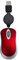Lycuiw Mini ratón óptico retráctil, Mini ratón portátil USB con Cable, ergonómico, para el hogar y la Oficina, para Ordenador, PC y portátil (Rojo)