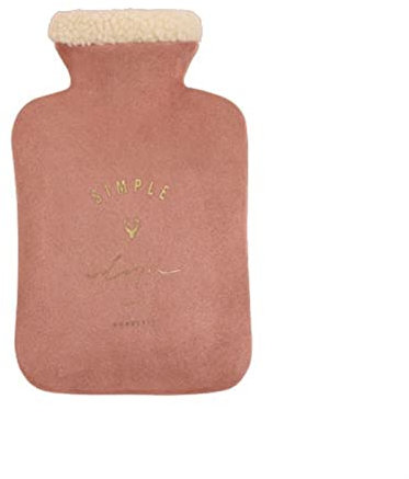 Wärmflaschen-Tasche, Hand-/Fußwärmer, 1000 ml, Elch-Winter-Wärmflaschen mit dickem PVC-Innenfutter und gemütlichem, flauschigem Plüsch-Kunstfellbezug für Hände, Füße, Bauch, Beine, warme Wassertasche