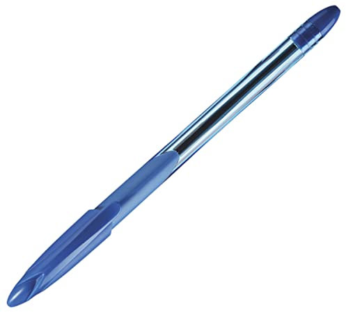 KEYROAD Kugelschreiber 0,1 mm/ 50 Stück/Farbe: Blau/das Büro Vorschule und Schule/Mit ergonomischem weicher Griff