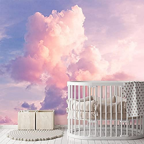 Rêve Dégradé Nuages Colorés Chambre D'Enfants Restaurant Fond Fille Coeur Nuage Décoration Convient Pour Salon Ch Maison Papier Peint 3D Chambre À Coucher Salle De Séjour Mural Murale-150Cm×105Cm