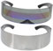 BESPORTBLE Sonnenbrillen 2st -brille Cyber-sonnenbrille Futuristische -around-sonnenbrille Multifunktions-party-requisite Futuristische Kleidung Schild Sonnenbrille Plastik Maske Tragbar