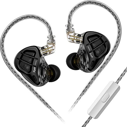 keephifi KZ ZAR kz in Ear Monitor IEM kopfhörer 7BA+1DD Hybrid -Treiber HiFi -Rausch -Isolation Kabelgebundener Kopfhörer mit 2Pin abnehmbarem Kabel für Sänger(mit mikro)