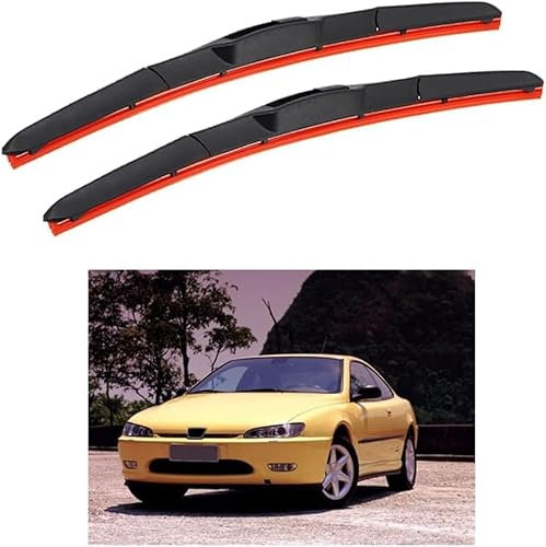 OushOp Voiture Balais D'essuie-Glaces pour-Peugeot 406 Coupe 26+20 1995-2004, Ensemble D'essuie Glace en Caoutchouc Toutes Saiso