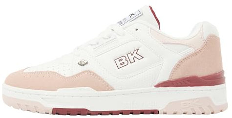 British Knights Vendon, Scarpe da Ginnastica Donna, Bianco Rosa Chiaro Vino Rosso, 38 EU