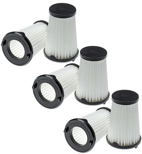 vhbw 6x Faltenfilter kompatibel mit Electrolux ZB3302AK | ZB3301, ZB3311, ZB3320P, ZB3314AK Staubsauger - Patronenfilter Schwarz Weiß Abwaschbar