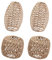 predolo 4er Set Pendelleuchten Schirme in Boho Design aus Naturmaterialien