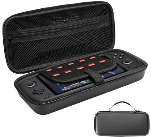 Baomaeyea Tragetasche für Ayn Odin 2, harte EVA-Aufbewahrungstasche, kompatibel mit Odin 2 Handheld Gaming mit Netztasche, Aufbewahrungsgriff, Spielzubehör, Reise-Aufbewahrungstasche (schwarz)
