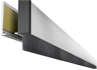 Gedotec Bodendichtung | 1 Stück Glas-Türdichtung 8 x 28 mm selbstklebend | GLASS BRUSH | Länge 1230 mm - kürzbar | Dichtung für Glastüren | Türbodendichtung windschutz kältefeind