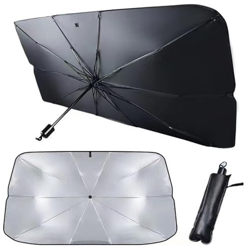 AKMBGMY Auto Windschutzscheibe Sonnenschirm,für Mazda CX-60.Sonnenschirm-Regenschirmblock, drehbar, faltbar.,L-140 * 80
