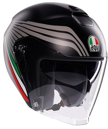 Jet-Helm AGV Irides E2206 Bologna, dreifarbig, Größe L (59 – 60 cm), kompatibel mit Roller und Motorrad, Zulassung ECE2206