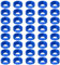 PATIKIL M5 Finish Countersunk Washer, 60pcs Anodized Aluminum Alloy Flat Cup Head Screw Gasket Bolt for Mechanical Accessories Parts DIY Models, Dark Blue