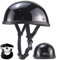 retrò Casco Scodella Portatile Mezzi Caschi Jet, Mezzo Elmetto Moto retrò Vintage Caschi Cromwell Caschi Casco A Scodella Scooter Motorino ECE Omologato Mezzo Casco da Motociclista,C,XXL 63~64CM