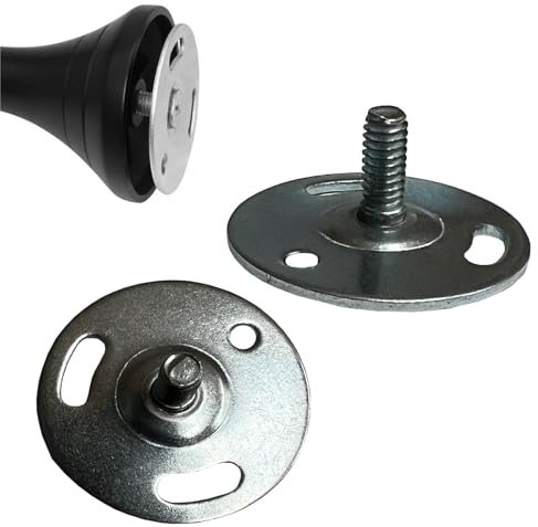 40mm Diameter Replacement Metal Screw Round Base Curtain Pole Fixing Wall Mounted Hold Back Plate Bracket Pipe Rod Repair Connector Fix Plates Walls Mount (1)