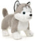 Uni-Toys - Husky grau, stehend (ohne Leine) - 30 cm (Länge) - Plüsch-Hund - Plüschtier, Kuscheltier