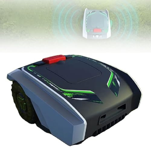 BDJSN Robot Tondeuse À Gazon pour Pelouse De 1 500 M², Robot Tondeuse Automatique Intelligent avec Navigation GPS, Pente De 25%, Ultra Silencieux, Batterie Au Lithium 5,0 Ah, Hauteur De Coupe 20-50mm