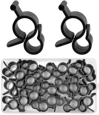 Hopton Kederleisten Haken, 20 Stück RV Aufhänger, S Förmige Kederhaken, Schwarz Kederleisten Zubehör, Haken für Kederschiene Wohnwagen Wohnmobil Camping Party Licht