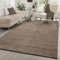 the carpet Everest - moderner Kurzflor Teppich Wohnzimmer Schlafzimmer mit Hoch-Tief-Effekt, 3D Effekt, hohe Flordichte und angenehm weich, Panglao Design, Braun, 140 x 200 cm