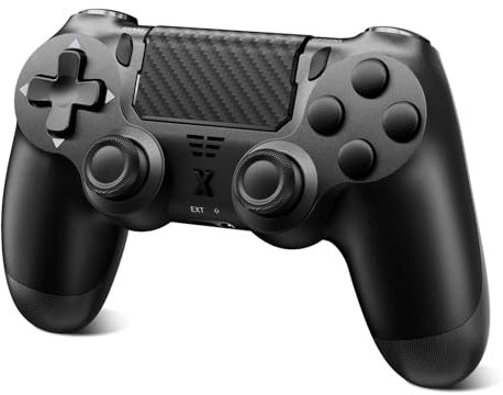 Suoxiom Controller wireless per PS4, controller di gioco compatibile con PS4/Pro/Slim/PC Gamepad con pulsante turbo/posteriore/doppia vibrazione/sensore giroscopio a 6 assi/touch panel