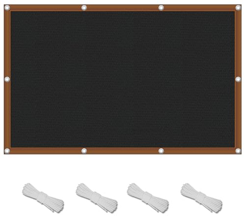 Sonnenschutz Schattennetz,Beschattung für Terrassenüberdachung,Outdoor UV-Beständiges Atmungsaktiv Sonnenschutznetz,für Sonnennetz für Pergola Garten Balkon, Schattentuch,1x2m,Schwarz