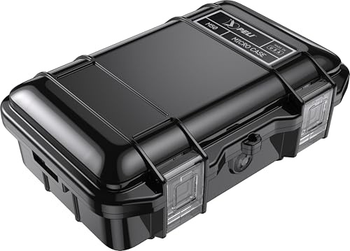 PELI M50 Micro CASE - Hochwertiger Schutz für wertvolle Ausrüstung und kompakte Werkzeuge; Wasser-, Staub- und bruchfest; Volumen 1 Liter; Farbe: SCHWARZ