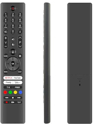 VINABTY Replacement Voice Remote Control Fit For Bush RC45165T-V1 43UT24SB 50UT24SB 55UT24SB 58UT24SB 65UT24SB 70QT24SB 4K UHD HDR TiVo Freely LED TV