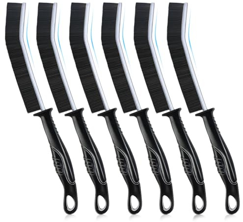 Hmfmdy Crevice Cleaning Brush, 6pcs Hard Bristle Crevice Cleaning Brush, Bathroom Tile Groove Gap Thin Scrubbing Brushs, Grout, Sink Window Clean Tools for Small Spaces, Home, Kitchen, Vehicle