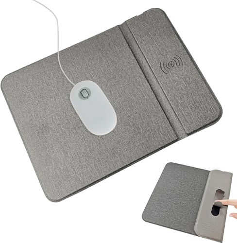 Wireless Charging Mice Pad | rutschfeste Schreibtischunterlage Mit Kabelloser Ladefunktion - Cell Phones Game Accessories for Desktop Pc Computer Travel Road Trip Laptop Keyboard Work