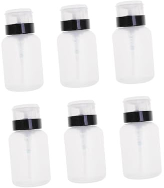 BESTYASH 6pcs Nail Polish Remover Squeeze Bottle Lock Function for Nail Art Empty Pressing Bottle