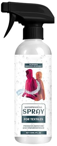 Spray impermeabilizzante per tessuti, 120 ml, protezione dall'acqua ad alte prestazioni, soluzione sigillante tessile, protezione dall'umidità a lunga durata, abbigliamento all'aperto, campeggio