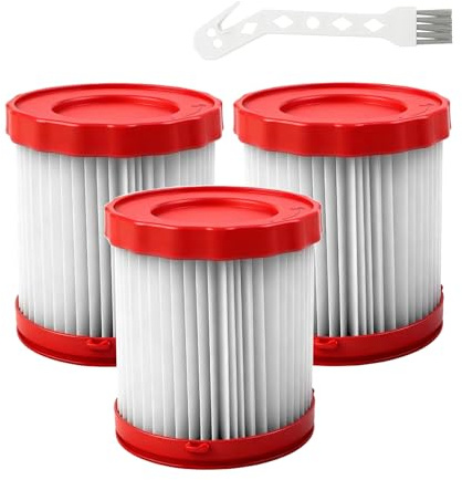 ZHEHNSA 3 Stück Ersatz-HEPA-Filter für Bosch 18V Staubsauger GAS18V-3/GAS18V-10L, kompatibel bosch professional zubehör inklusive Reinigungsbürste, Modell VF320H
