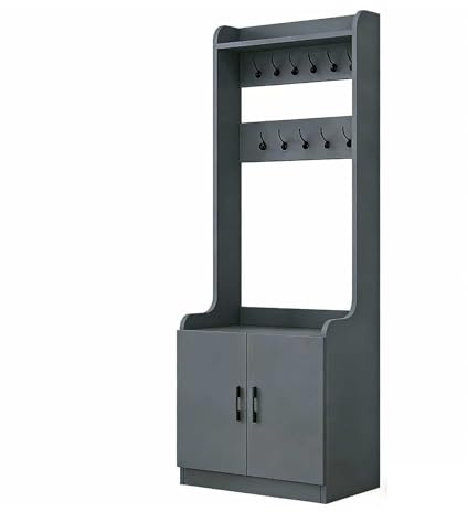 CJWKXQOL Meuble d'entrée Vestiaire, Porte-Manteau avec Banc à Chaussures, Console d'entrée avec Rangement à Chaussures, pour Couloir, Salon, Chambre à(Gray,60x35x180cm)