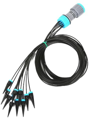 di irrigazione da giardino, 10 prese, attacco rapido automatico, di irrigazione per piante, con 10 contagocce, per esterni, prato, terrazzo, serra, paesaggio, piante in vaso