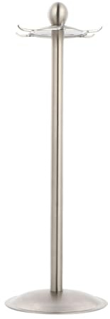 ULDIGI Stainless Steel Rotary Kitchen Rack with 6 Hooks Silver