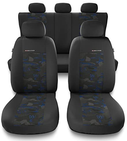 Mossa - Universal Sitzbezüge Auto kompatibel mit Opel Astra F, G, H, J, K, L (1991- ) - Autositzbezüge Schonbezüge für Autositze - UNE-BL