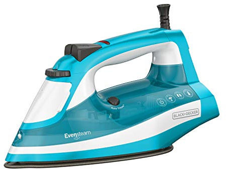 BLACK+DECKER IR16X One-Step Garment Steam Iron with Stainless Nonstick Soleplate, One Size, Turquoise
