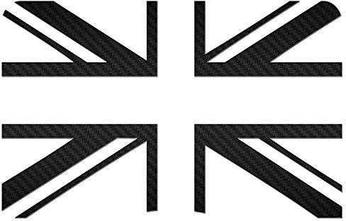 JasonCarlMorgan JCM Grafiken Union Jack Aufkleber - Carbon Schwarz, 85mm