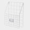 Queiting Wall Mounted Magazine Rack Newspaper Bookshelf Rack Storage Basket for Office Living Room Bedroom White