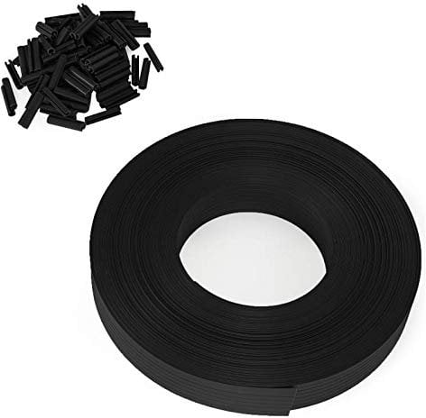 IDMarket - Kit de lamelles occultantes PVC Noires L.60 M pour Panneau grillagé